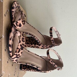 New Day Leopard Print Strappy Heels